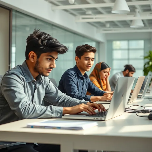 Students and graduates participating in the CM IT Internship Programme in Punjab