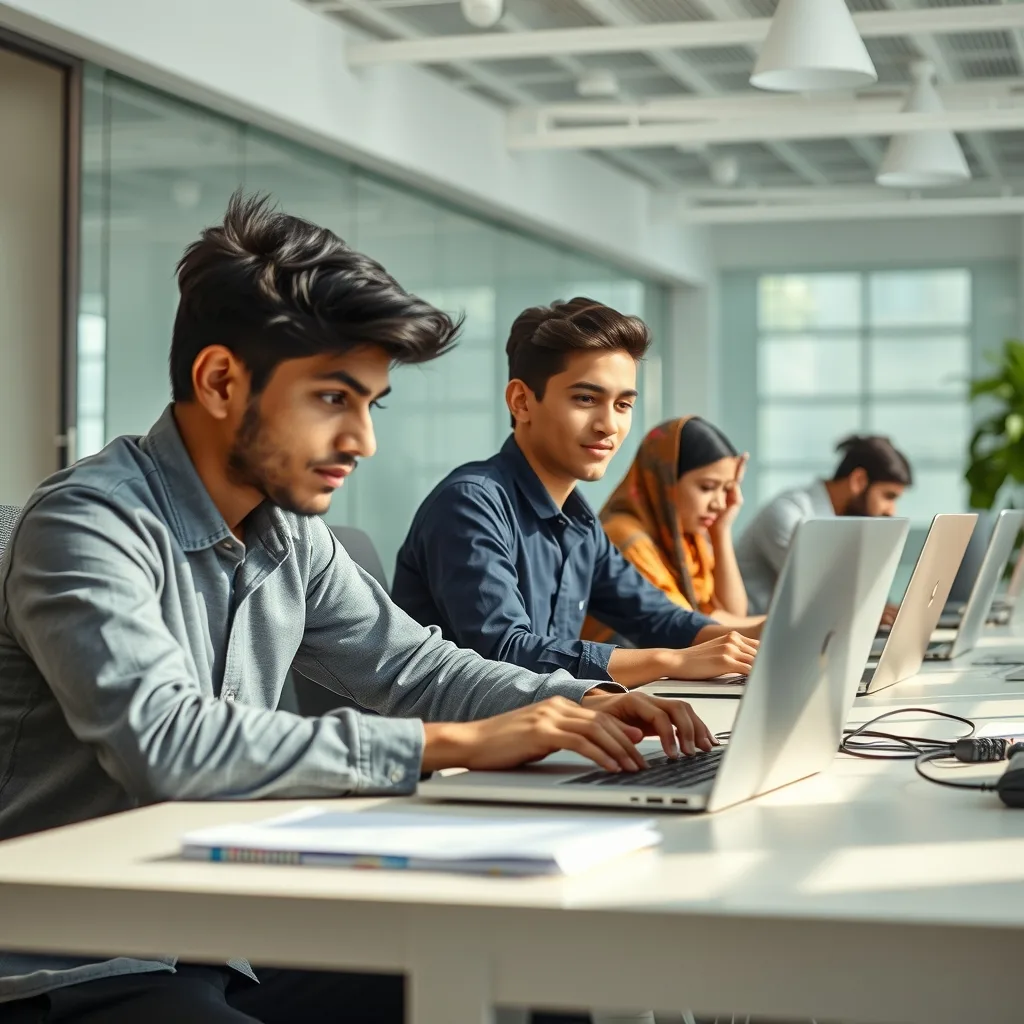 Students and graduates participating in the CM IT Internship Programme in Punjab