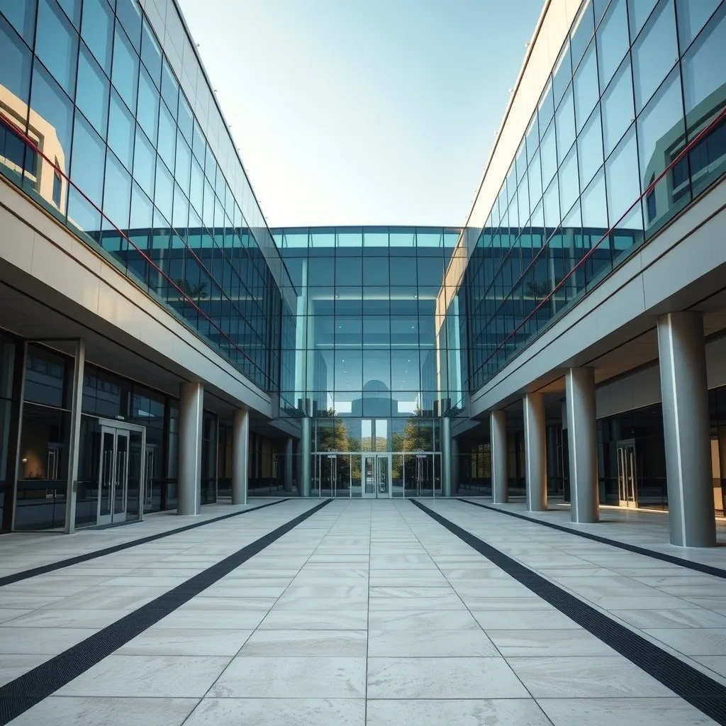Modern exterior of an IT park building representing technology development in Pakistan