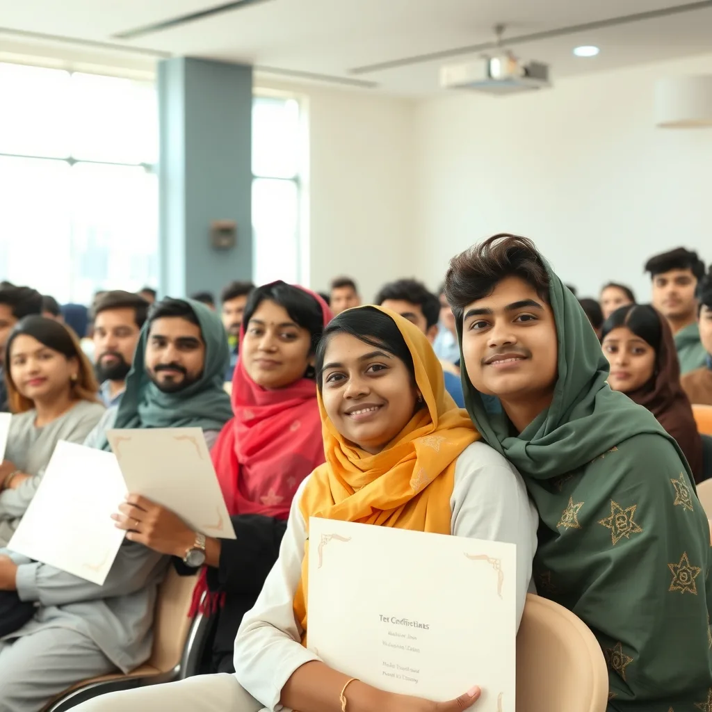Young students attending a digital skills training ceremony in Haripur