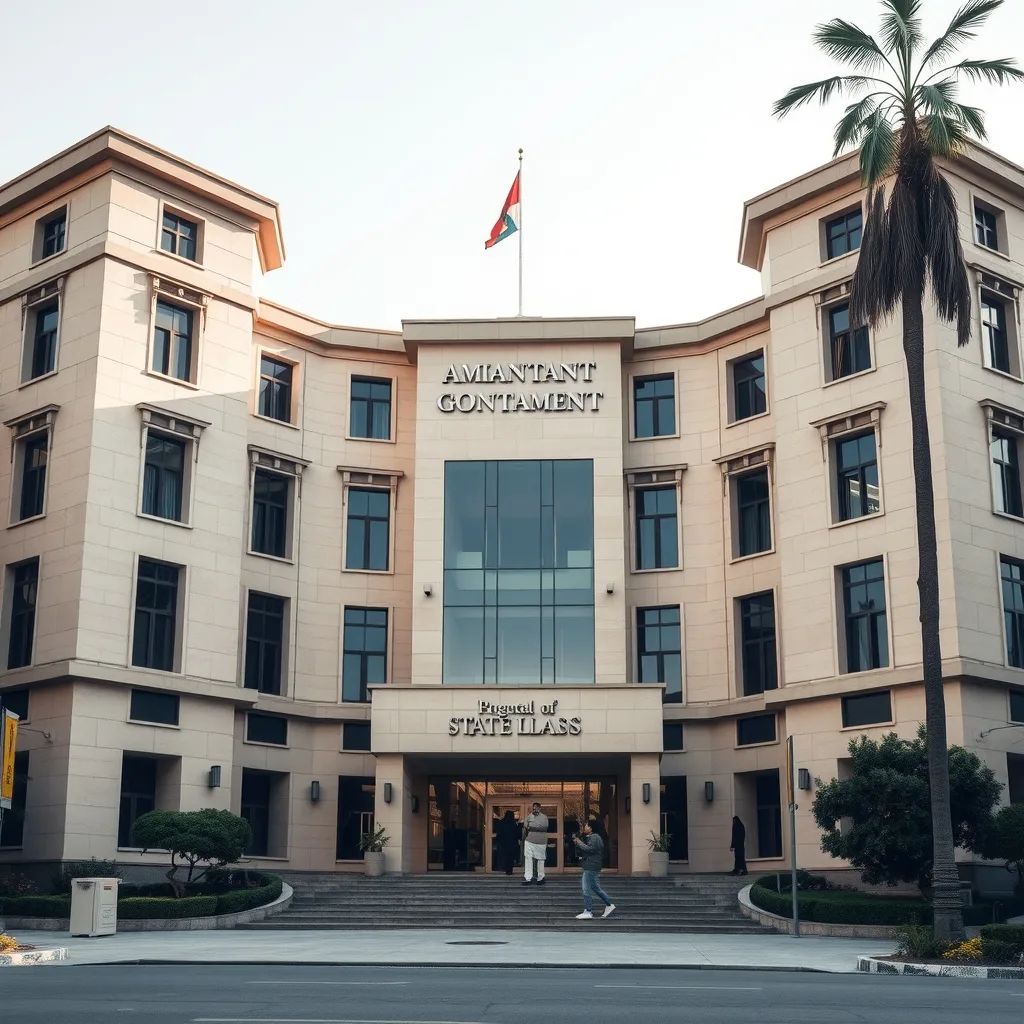 Federal government building in Pakistan representing economic policy and grants
