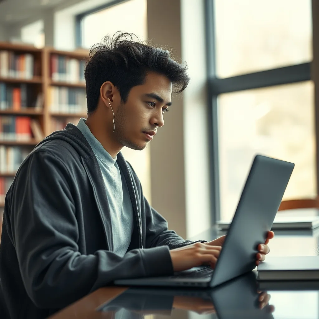 Pakistani students researching for university admissions and scholarships on a laptop