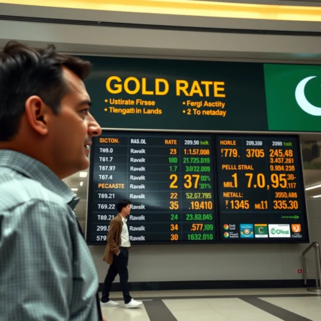 Gold rises sharply in Pakistan with latest market rates displayed for traders