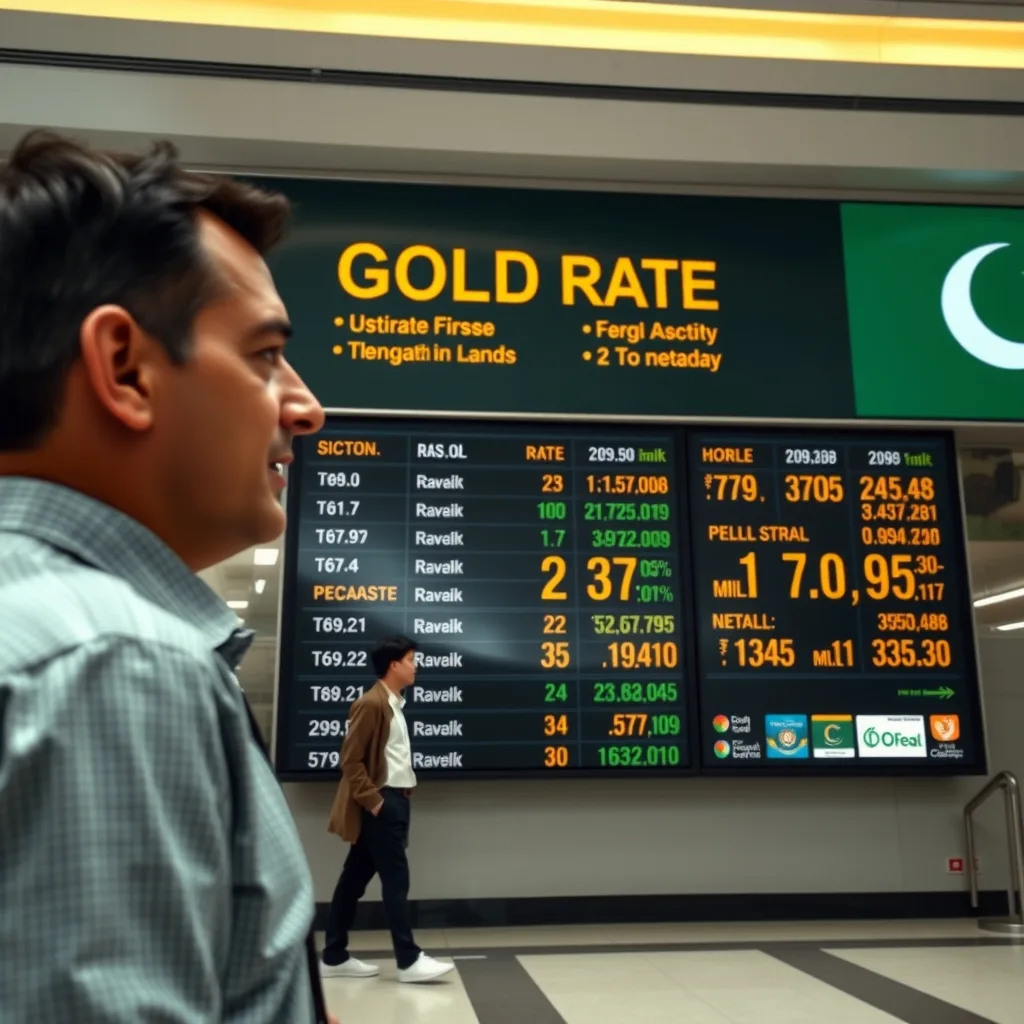 Gold rises sharply in Pakistan with latest market rates displayed for traders