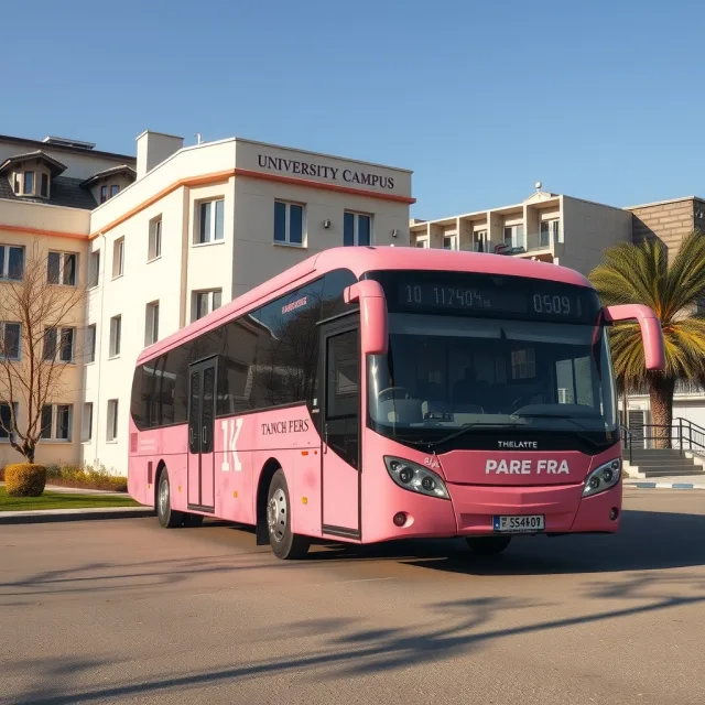 Pink buses provided for female students of Kohsar University Murree