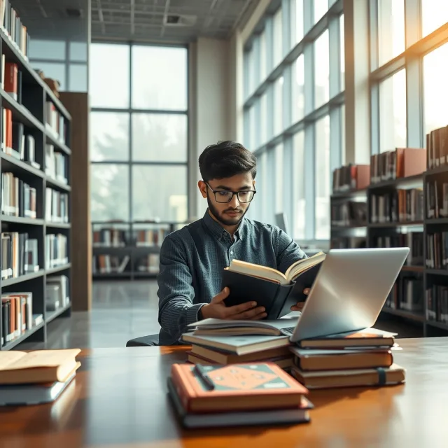 A Pakistani student studying for PhD scholarship opportunities