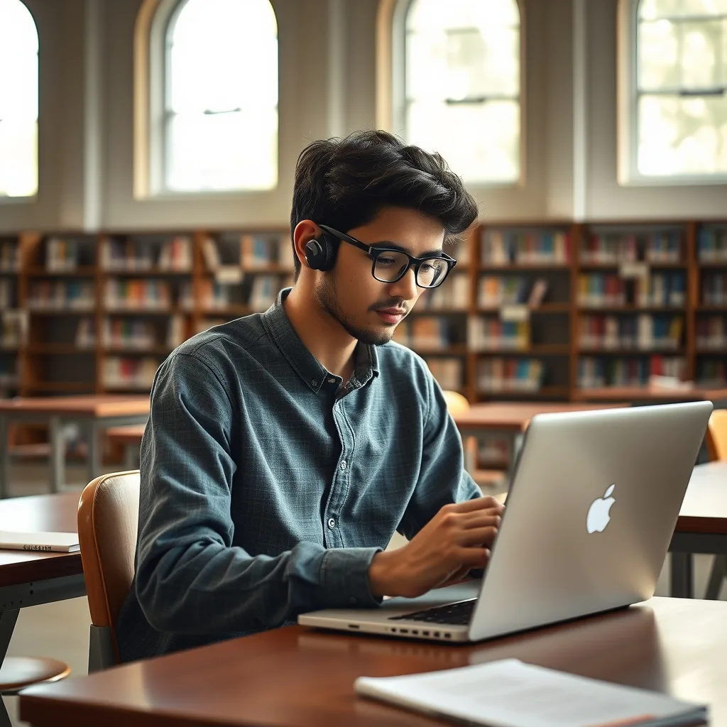 A Pakistani student focused on an application for the HEC UK Commonwealth Scholarship 2027 on a laptop.