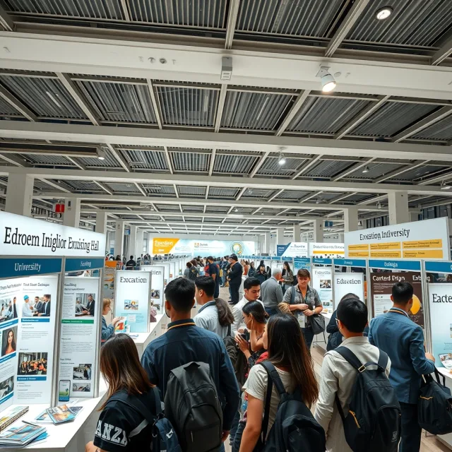 The 22nd International Education Show at Expo Centre Sharjah featuring global universities.