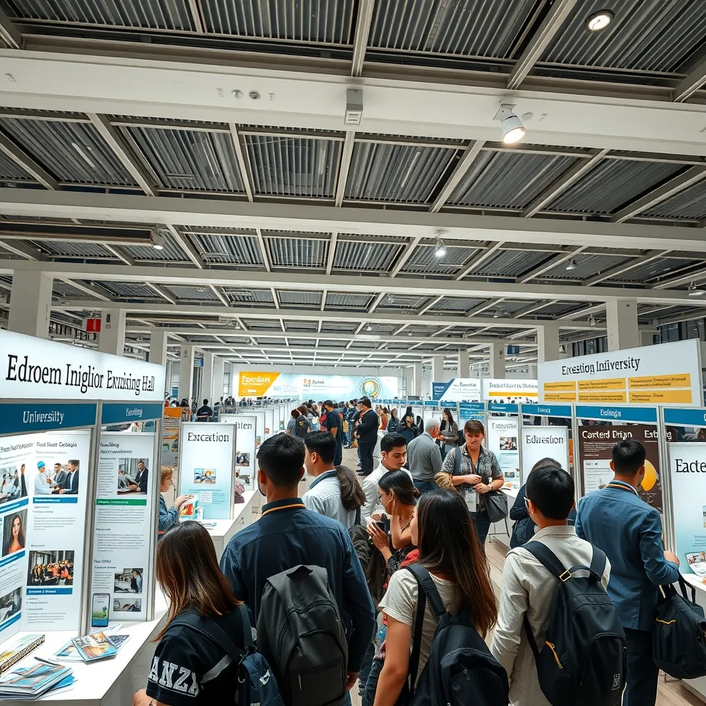 The 22nd International Education Show at Expo Centre Sharjah featuring global universities.