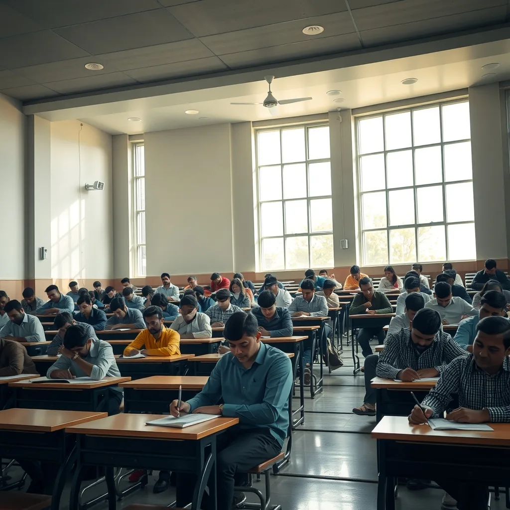 Students preparing for medical entry test exams in Pakistan