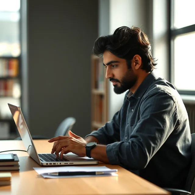 Pakistani students reviewing educational documents on a laptop screen for MDCAT 2026 admission