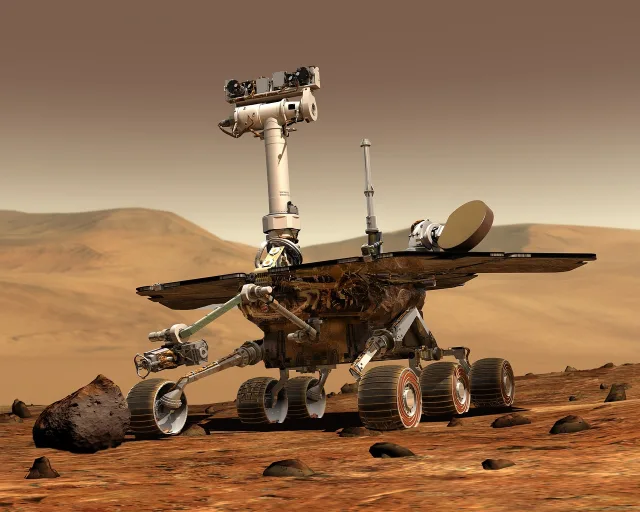 Illustration representing planetary science research on Earth and Mars
