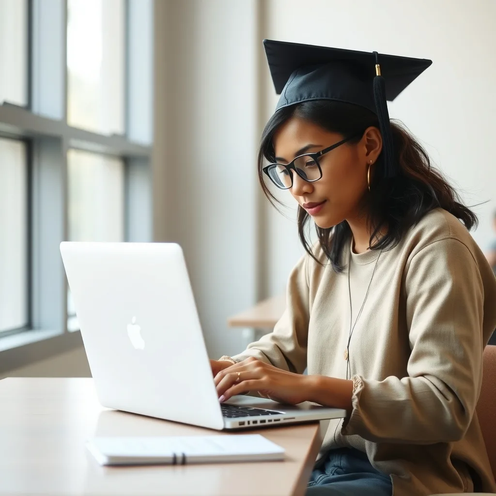 International graduate reviewing New Zealand post-study work visa details online