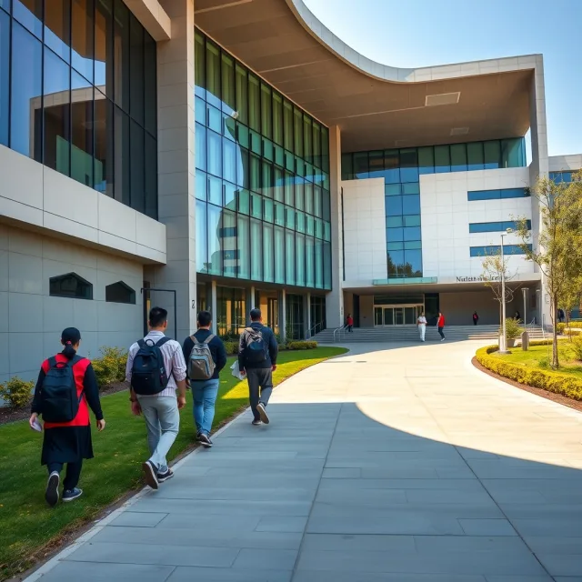 Modern building architecture at a leading engineering university in Pakistan