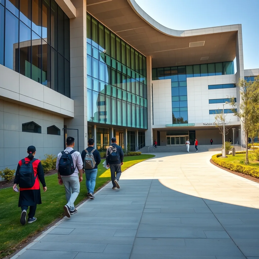 Modern building architecture at a leading engineering university in Pakistan