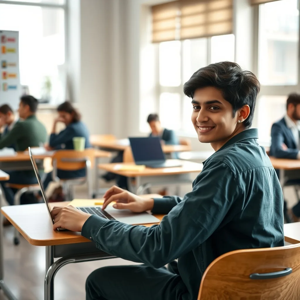 A student using a laptop for the PM Youth Chromebook Scheme 2026 registration