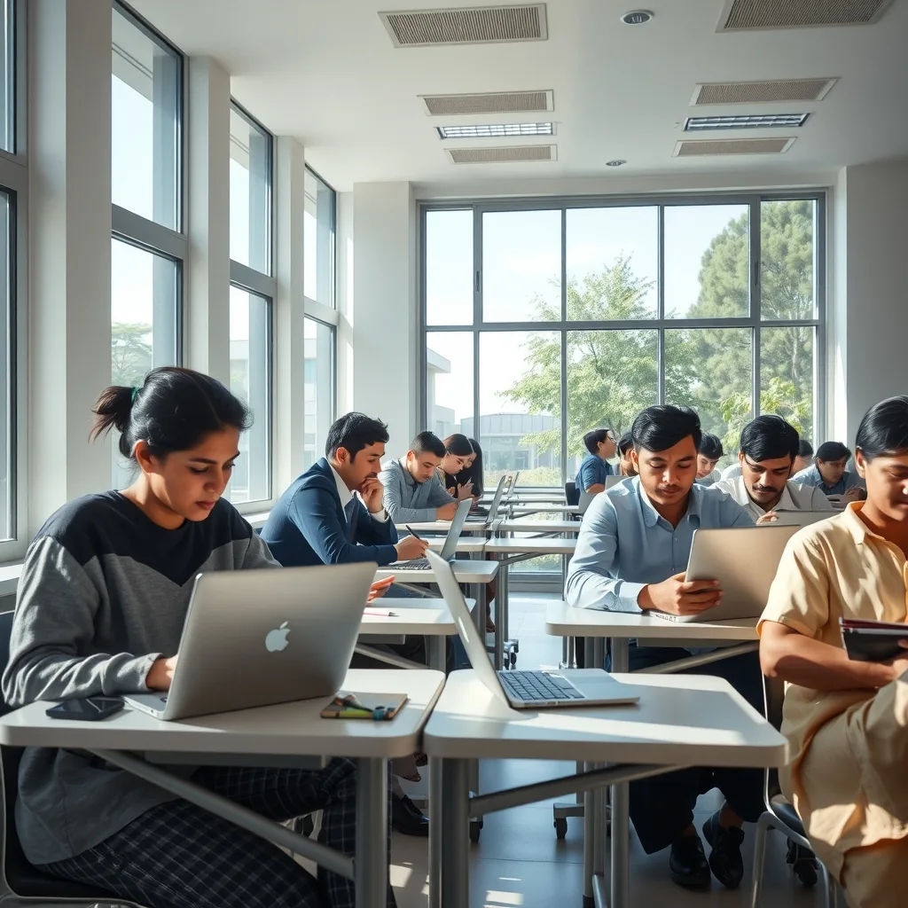 Pakistani students in a study environment reflecting on PMDC MDCAT guidelines