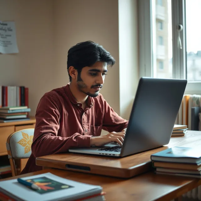 Student checking class 11 registration deadline updates on a laptop in Punjab