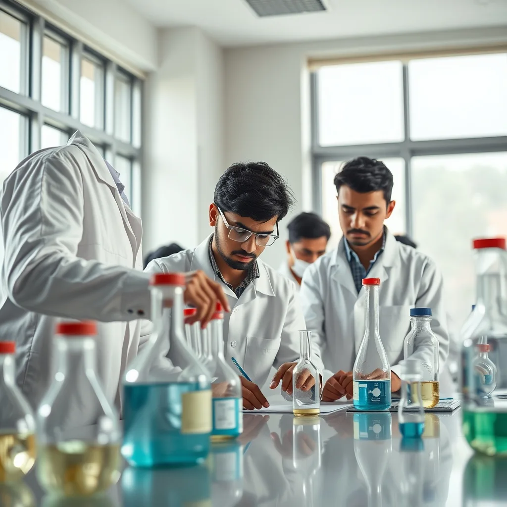 Intermediate students preparing for science practical exams under Punjab boards marking policy 2026