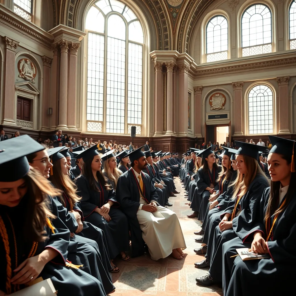 Students at a university convocation ceremony in Pakistan