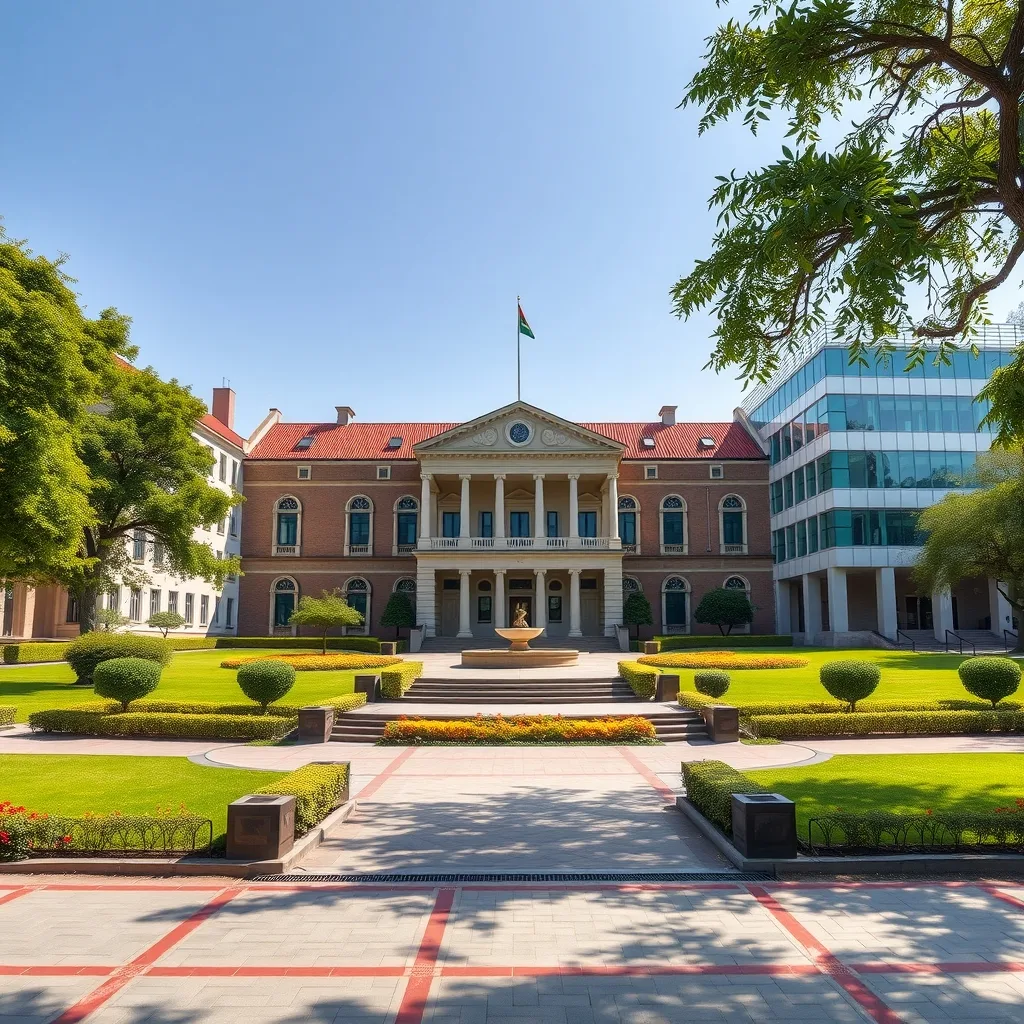 Punjab University campus building and academic block in Lahore