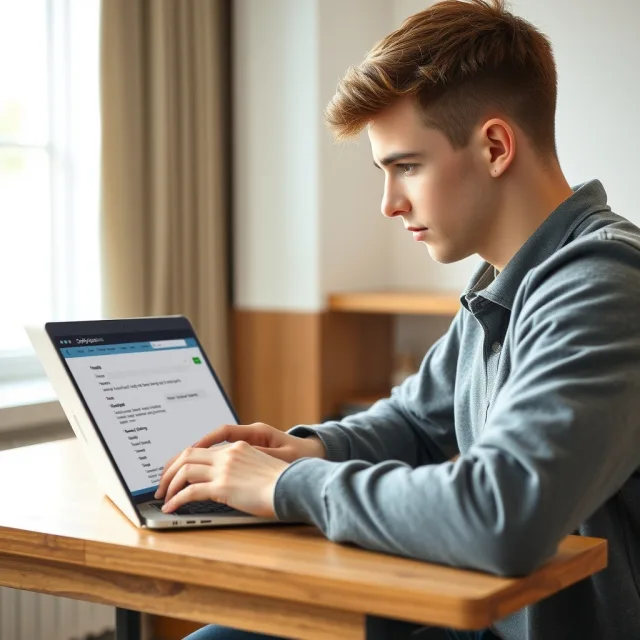 Pakistani student applying online for the Remote Research Internship 2027 on a laptop