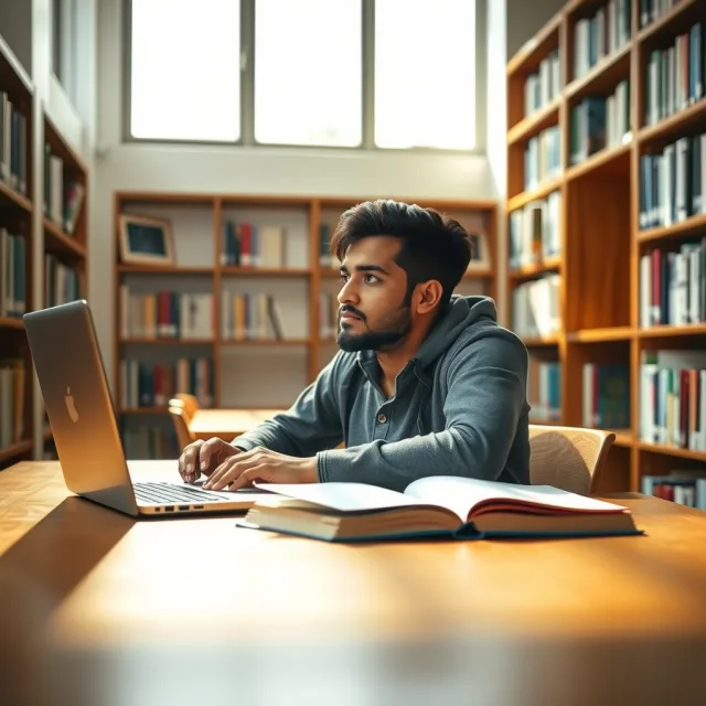 Pakistani students in a library setting representing academic excellence