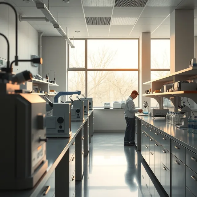Modern research laboratory at a top-tier university campus