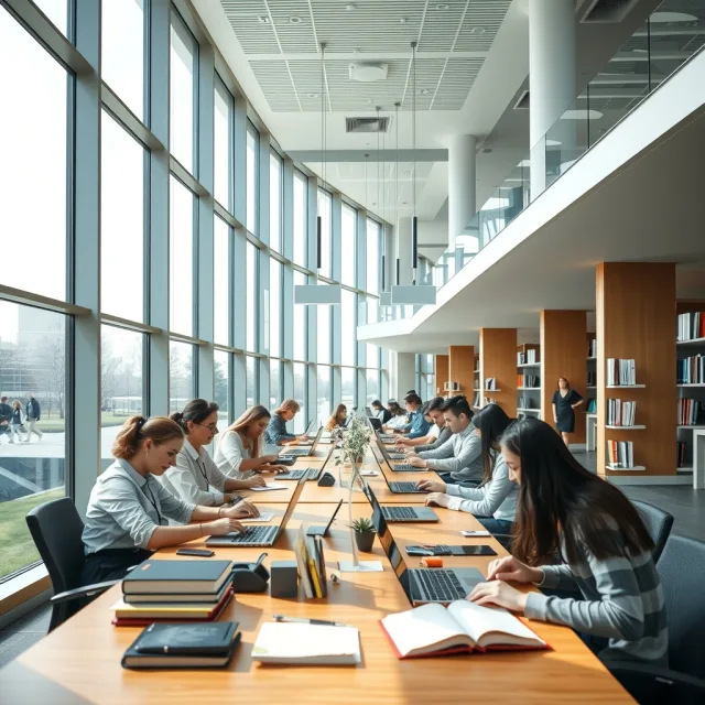 A modern university campus setting representing international master scholarship opportunities in Canada.