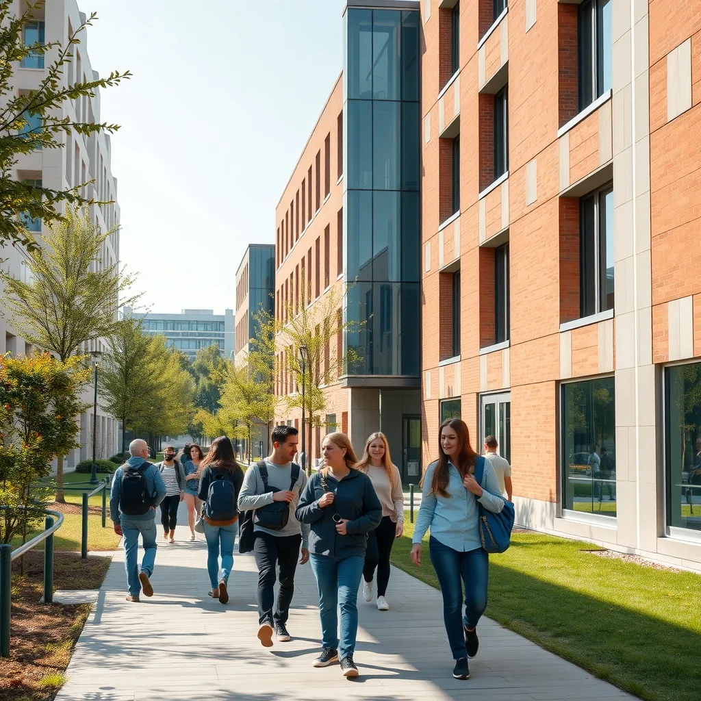 Modern university campus building representing higher education trends and institutional developments