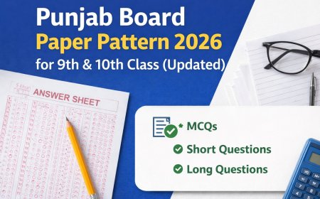 Punjab Board Paper Pattern 2026 for 9th & 10th Class (Updated)