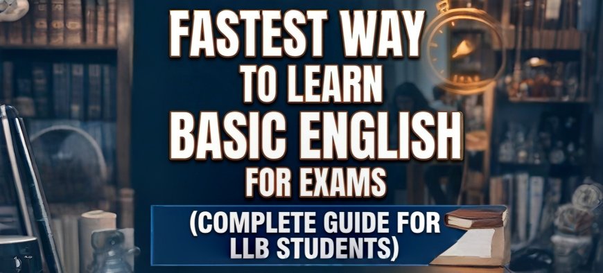 Fastest Way to Learn Basic English for Exams (Complete Guide for LLB Students)