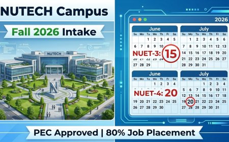 NUTECH Admissions 2026 Fall Open: NUET-3, NUET-4 Dates, Merit & Fee Structure