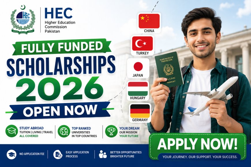 Fully Funded International Scholarships 2026 for Pakistani Students – Apply Now
