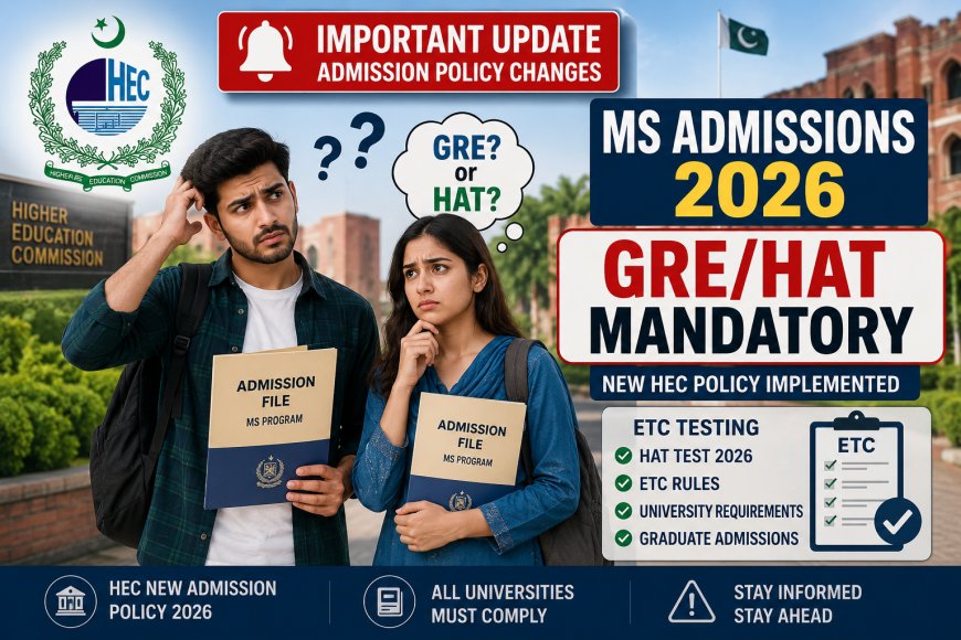 HEC Makes GRE/HAT Mandatory for MS, MPhil & PhD Admissions 2026 – Complete Guide for Pakistani Students