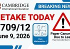 AS Level Maths 9709/12 Retake TODAY: Paper Leaked, Original Cancelled — Exam Time, Rules & Results Date Confirmed