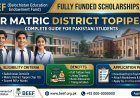 BEEF Fully Funded Scholarships for Matric District Toppers 2026