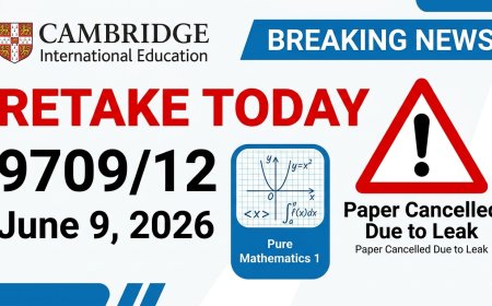 AS Level Maths 9709/12 Retake TODAY: Paper Leaked, Original Cancelled — Exam Time, Rules & Results Date Confirmed