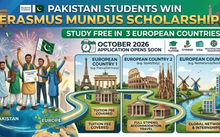 Pakistani Students Win Erasmus Mundus Scholarship: Study FREE in 3 European Countries — October 2026 Application Opens Soon