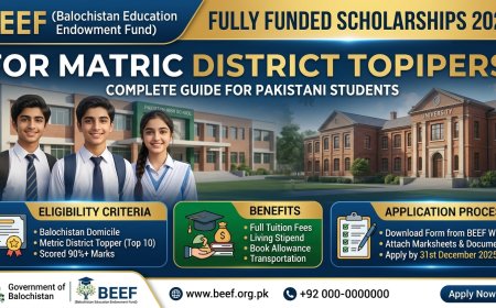 BEEF Fully Funded Scholarships for Matric District Toppers 2026
