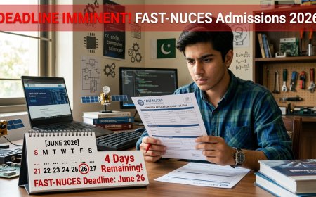 ⚠️ URGENT: FAST-NUCES Admission Deadline June 26, 2026 (4 Days Left)! Test Dates: June 29-July 10 – CS/Engineering Applicants Must Apply NOW