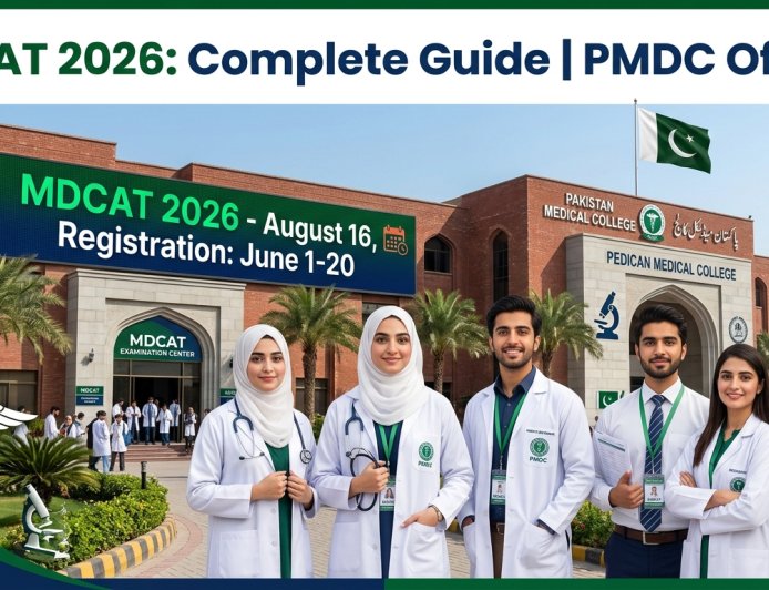 PMDC Official: MDCAT 2026 Opens Today – New Eligibility, Paper-Based Test, 180 MCQs in 3 Hours