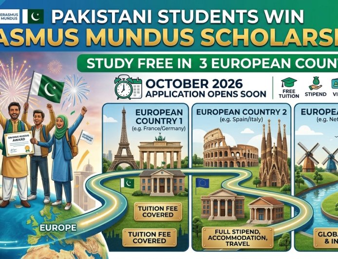 Pakistani Students Win Erasmus Mundus Scholarship: Study FREE in 3 European Countries — October 2026 Application Opens Soon