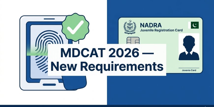 MDCAT 2026 Has Two New Rules — Biometric Verification and JRC Card. Here's What Every Candidate Must Know Now