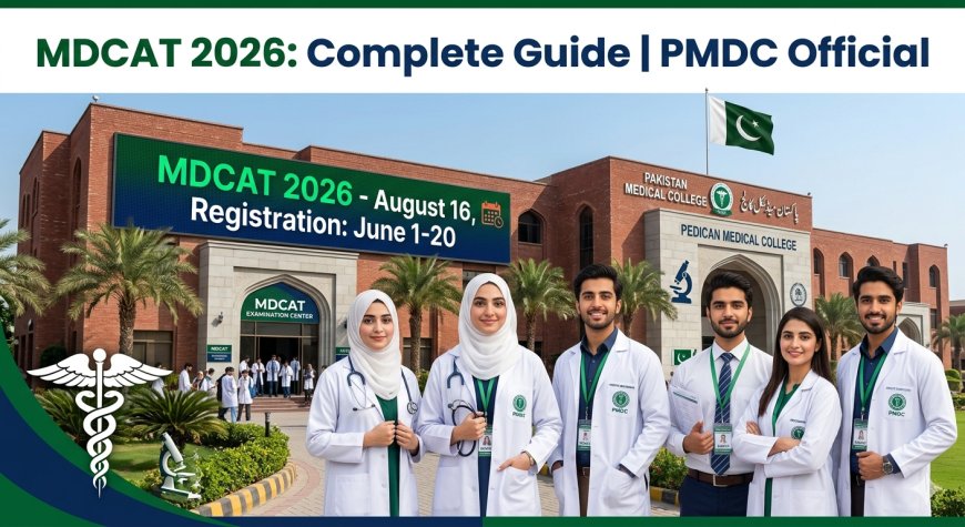 PMDC Official: MDCAT 2026 Opens Today – New Eligibility, Paper-Based Test, 180 MCQs in 3 Hours