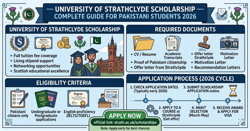 University of Strathclyde Scholarship 2026 for Pakistani Students: £6,000–£10,000 Fully Funded (Apply Before June 26)