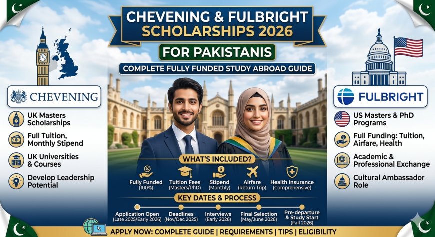 Chevening & Fulbright Scholarships 2026 for Pakistanis – Complete Fully Funded Study Abroad Guide