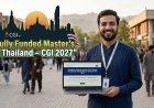 CGI Thailand Scholarship 2027: Fully Funded Master’s for Pakistani Science Students (Deadline 31 August)
