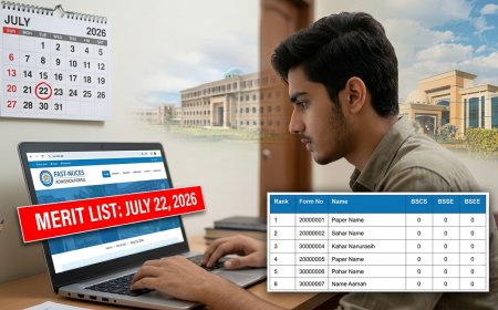 FAST-NUCES Merit List 2026: July 22 Announcement — Expected Cutoffs for BSCS, BSSE, BSEE and What to Do Next