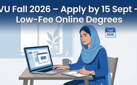Virtual University Fall 2026 Admissions: Apply by 15 September for Low-Fee Online BS, B.Ed & Associate Degrees
